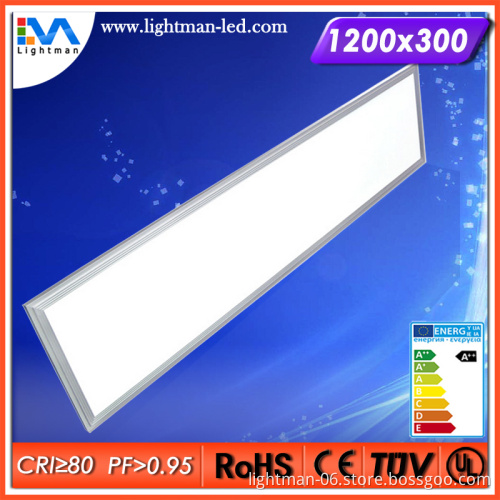 Shenzhen led factory 72w 1200x300 commercial led panel light for office ceiling